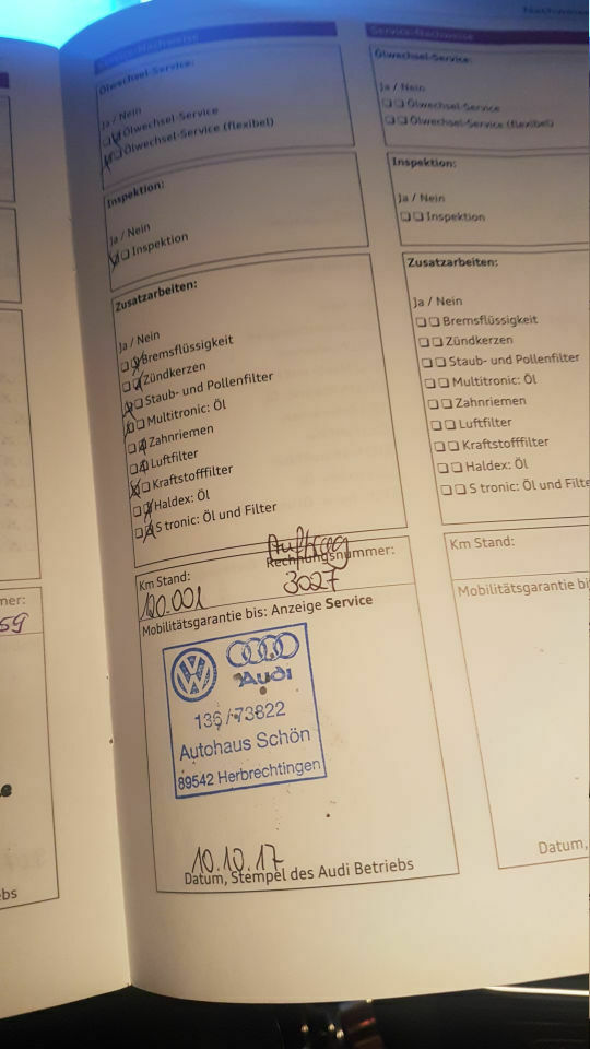 Inspektion vs. Oelservice