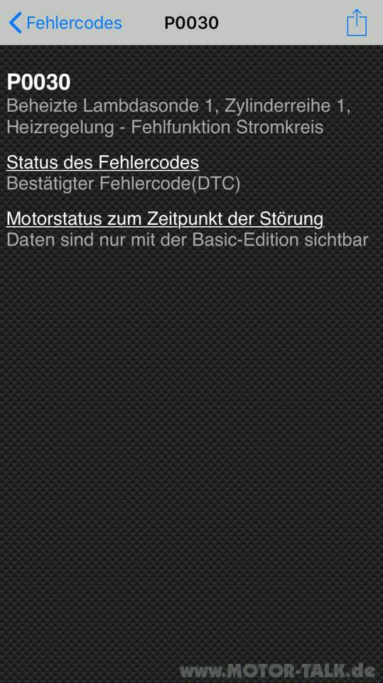 [gelöst] M54B22 Lambdasonde Fehler:P0030