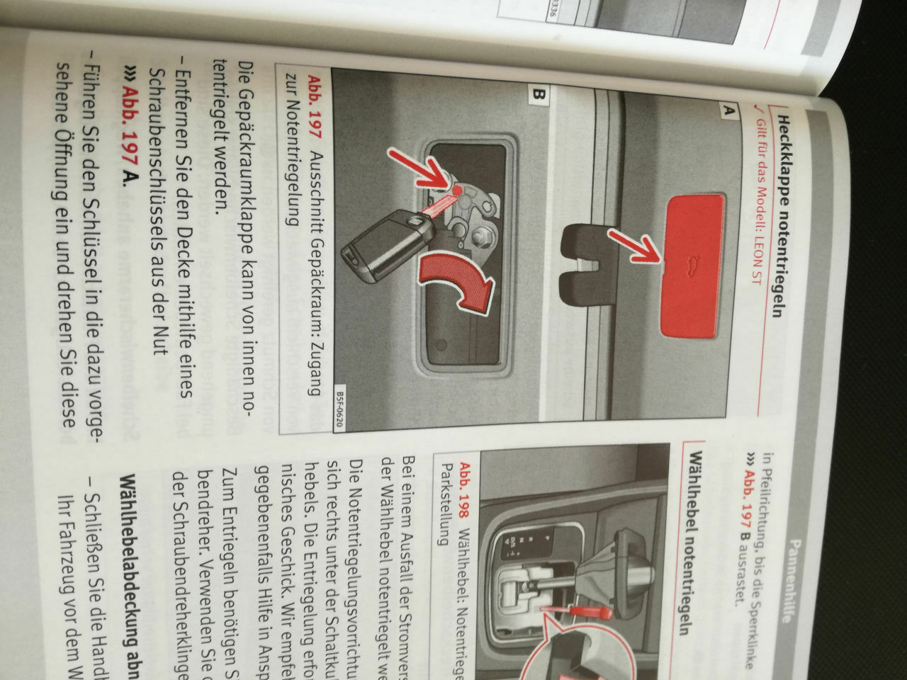 Leon Heckklappe lässt sich nicht öffnen