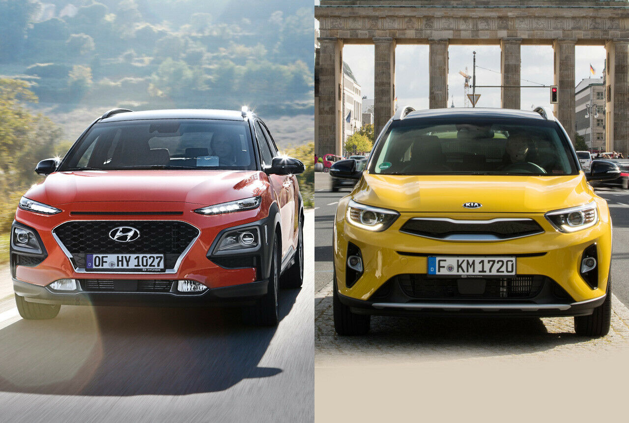Hyundai Kona vs Kia Stonic: Front