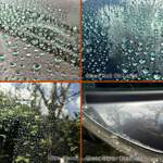 Vergleich Perlenbildung an den Scheiben