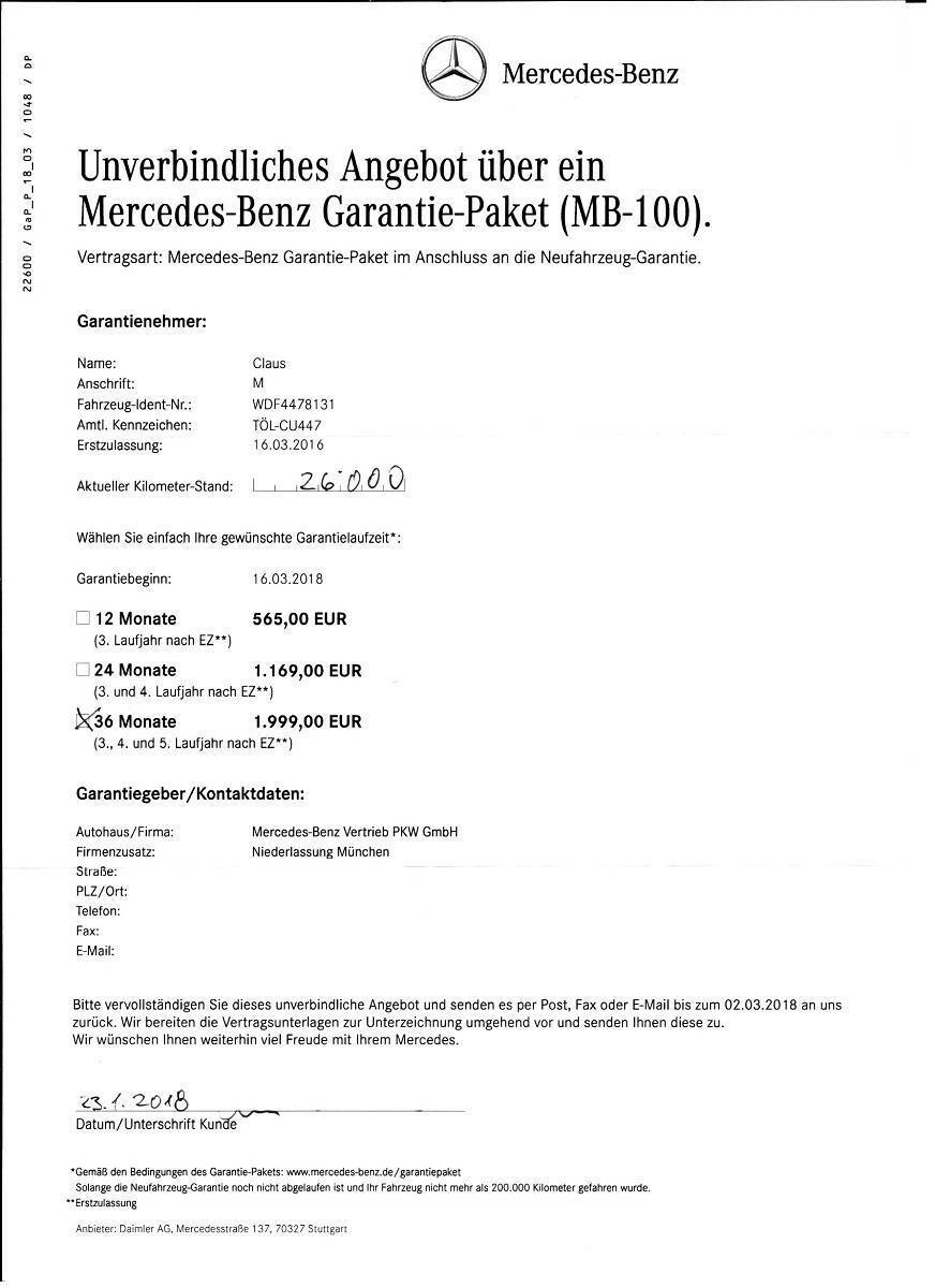 Garantieverlängerung