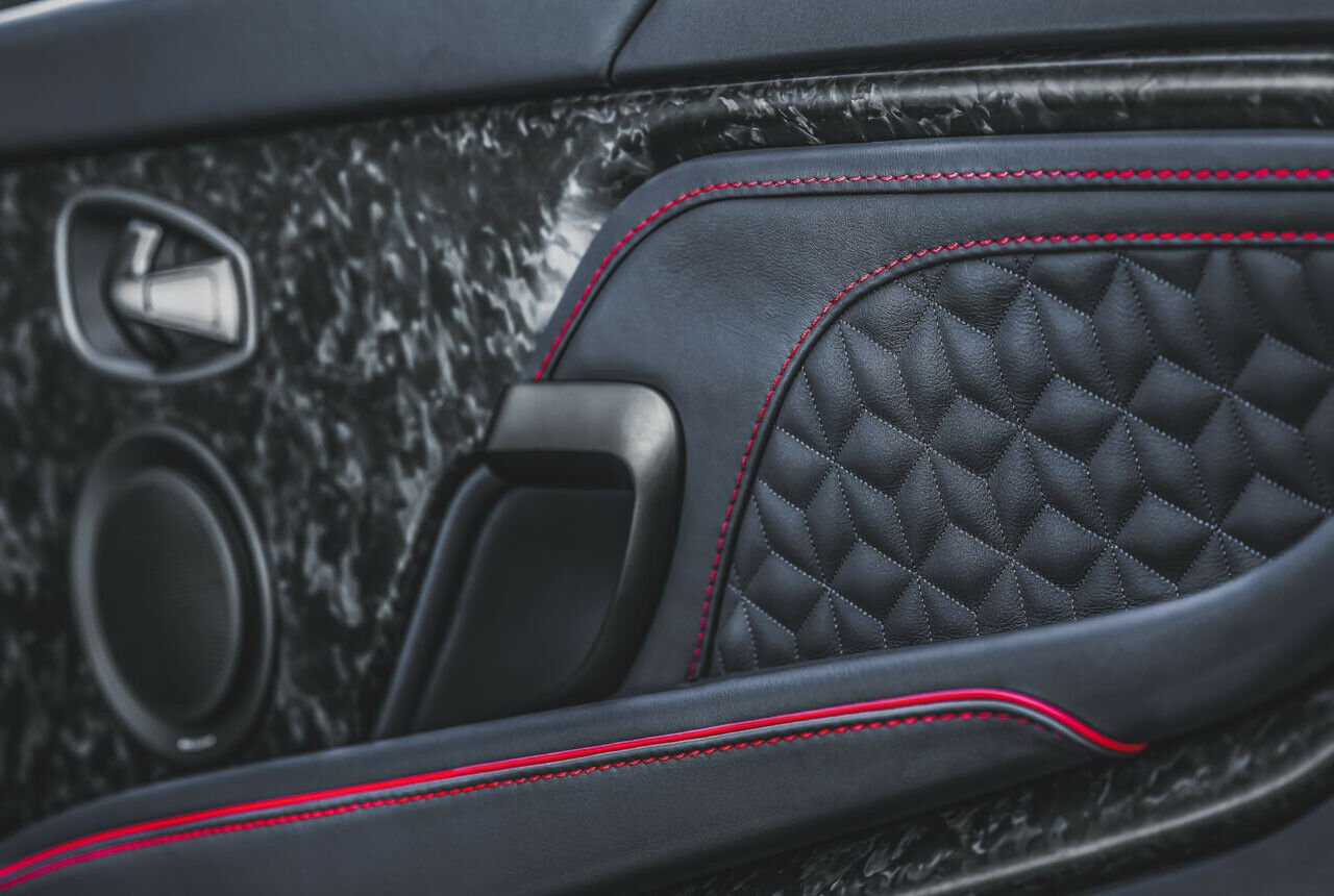 Der Innenraum des Aston Martin Superleggera: Detailaufnahme