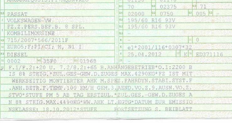 B7 Variant 170ps 4motion als Zugwagen?