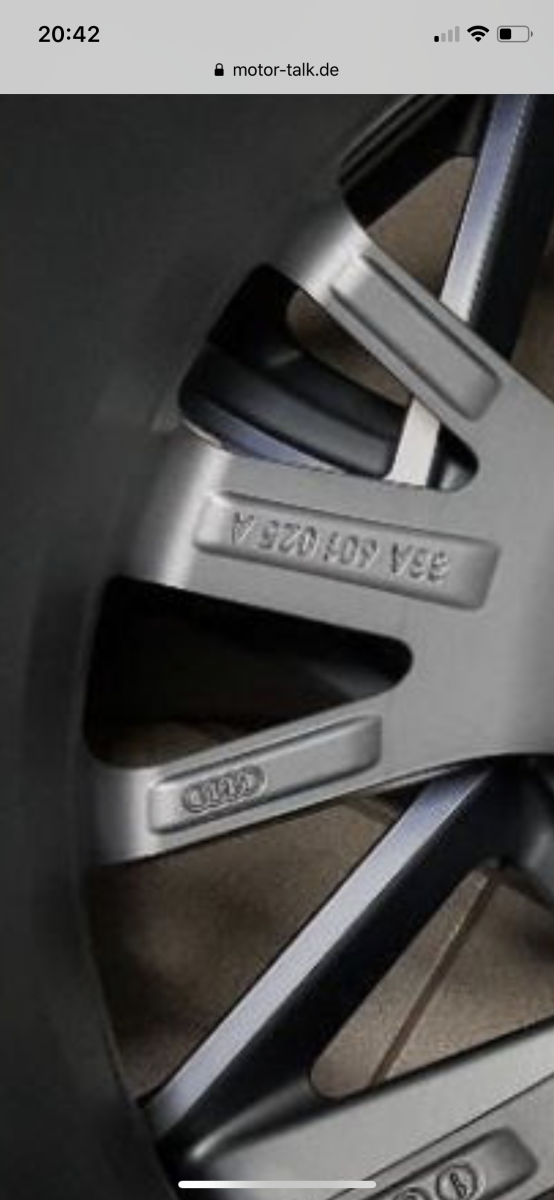 Welche Audi Teilenummer haben diese Felgen?