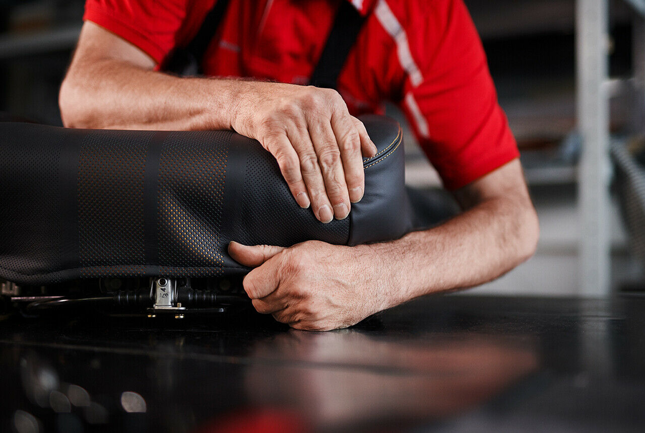 Die Innenausstattung wurde speziell für das Auto angefertigt