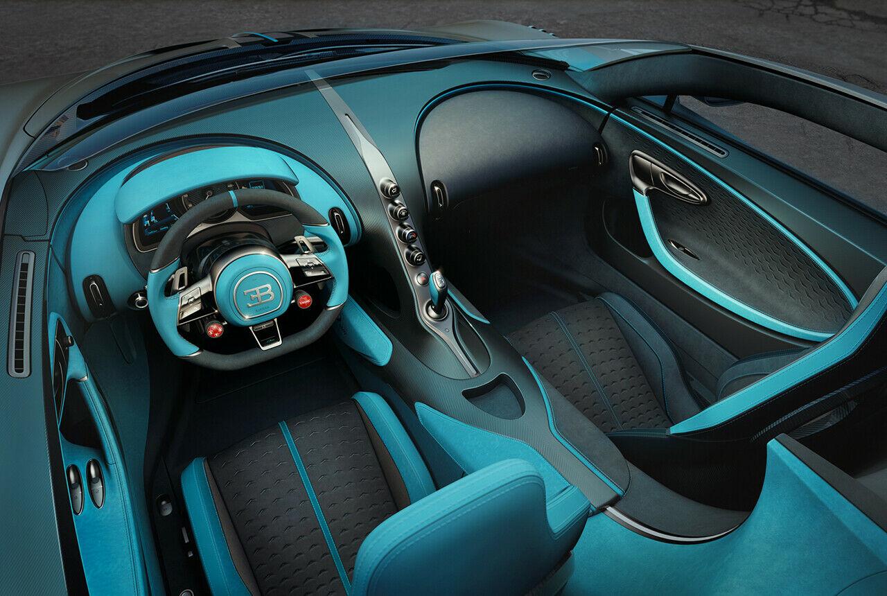 Ein eigenes Cockpit erhält der Divo nicht, Bugatti richtet das Chiron-Cockpit nur etwas anders an
