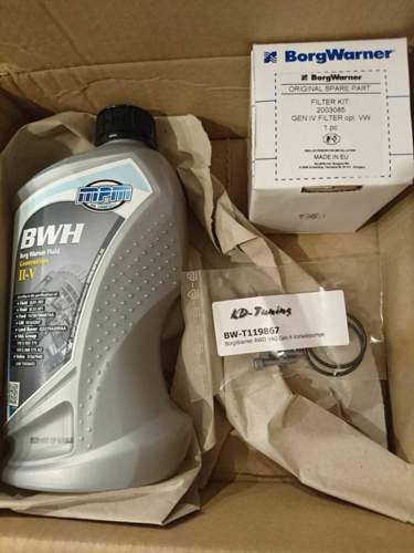 Haldex 4 Service Teile von KD-Tuning. Oel, Filter mit Deckel und zwei Dichtringe inkl.Schrauben fuer die Pumpe..jpg