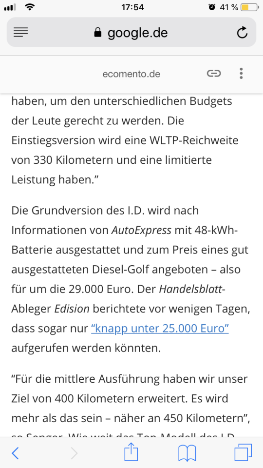 Wertverlust eGolf300?