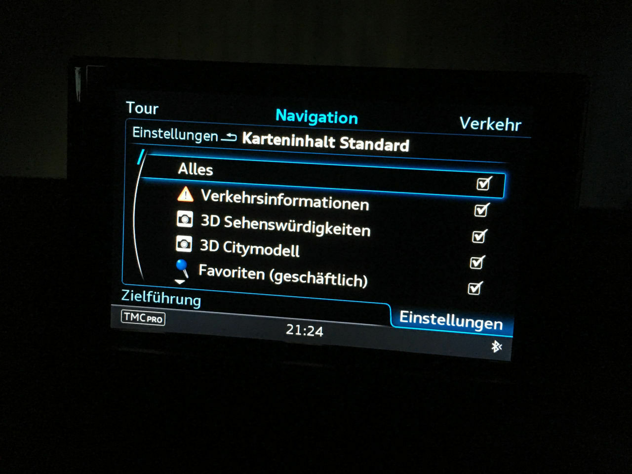 POIs installieren Audi Connect