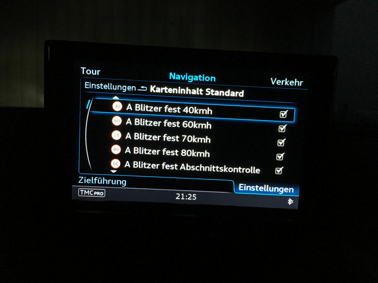 POIs installieren Audi Connect