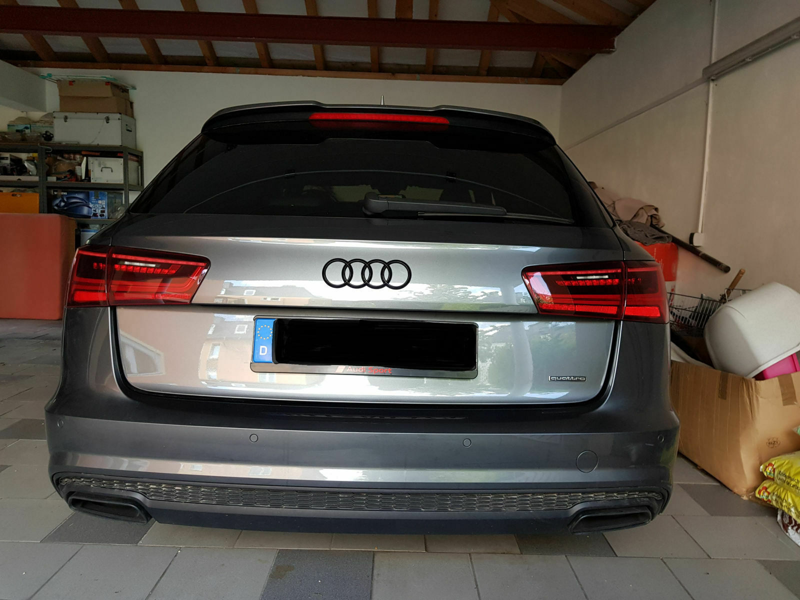 Audi Ringe / Embleme schwarz glänzend