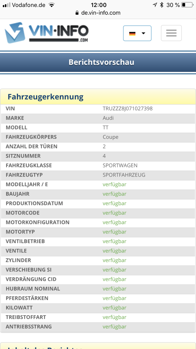 Allgem. Audi TT/TTS/TTRS Kaufberatungsthread