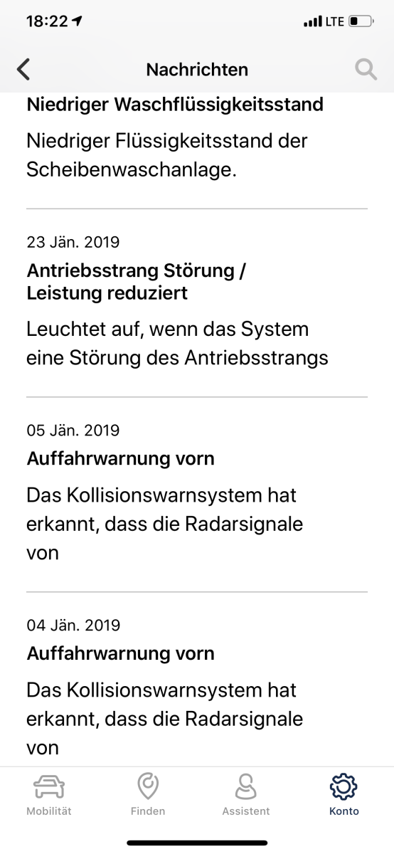 Fehlermeldung Antriebsstrang nach 700 km
