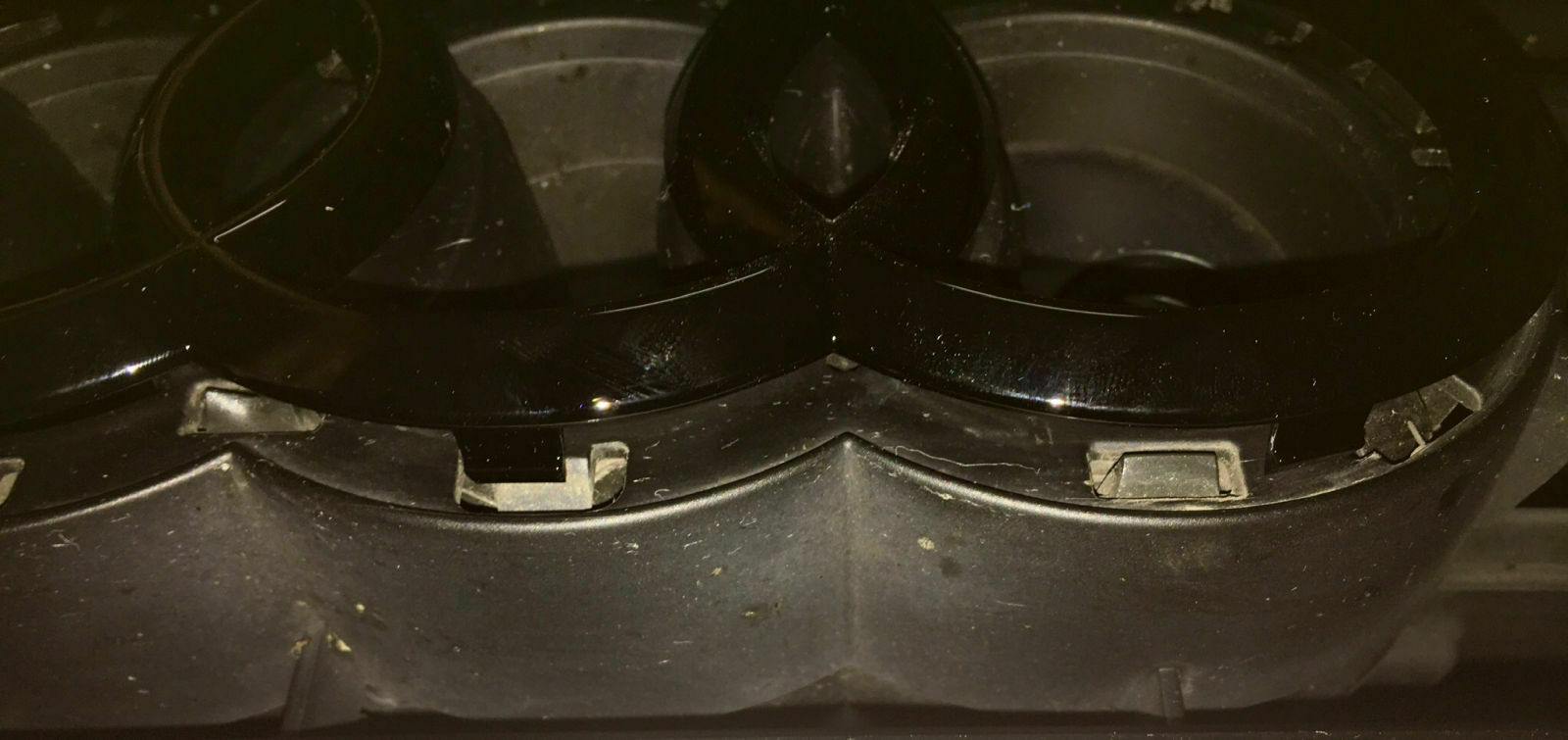 Audi Ringe / Embleme schwarz glänzend