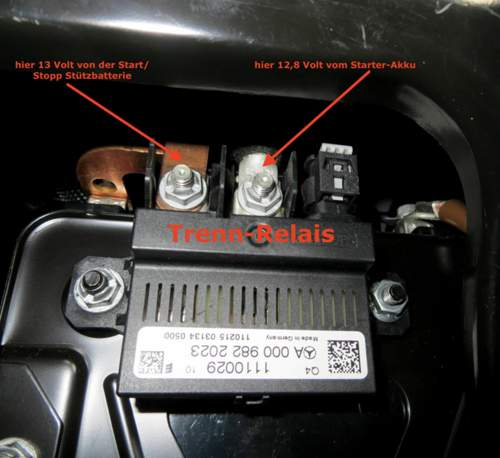 S/S-Akku auf Starter-Akku brücken