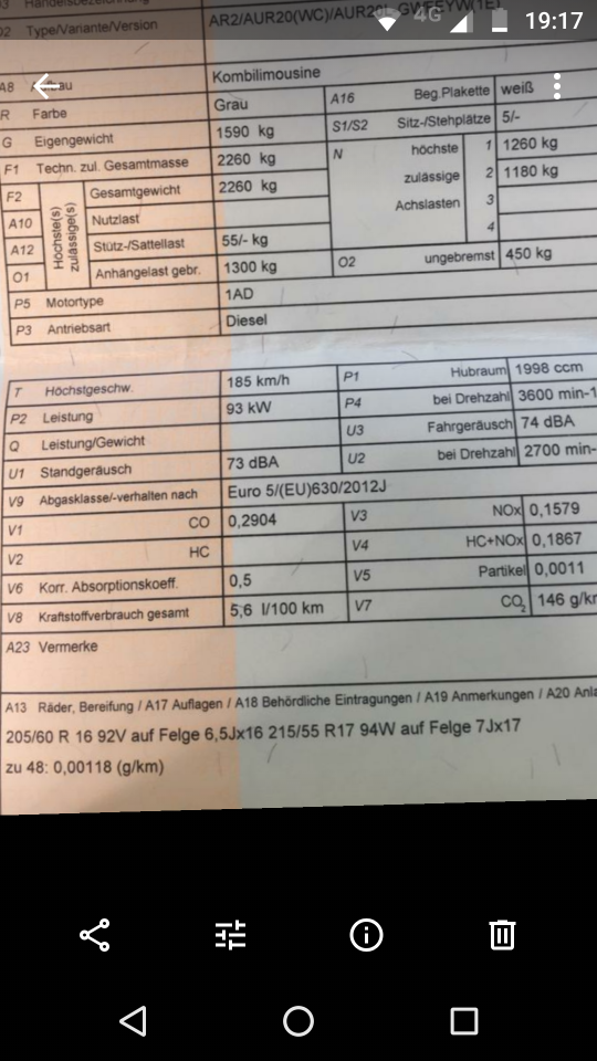 Volvo V50 1,6 d, Abregeldrehzahl AU