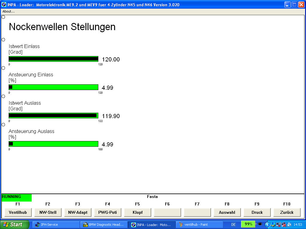 Nockenwellensteuerung Einlass und Auslass fehlerhaft - E46 318CI - N46
