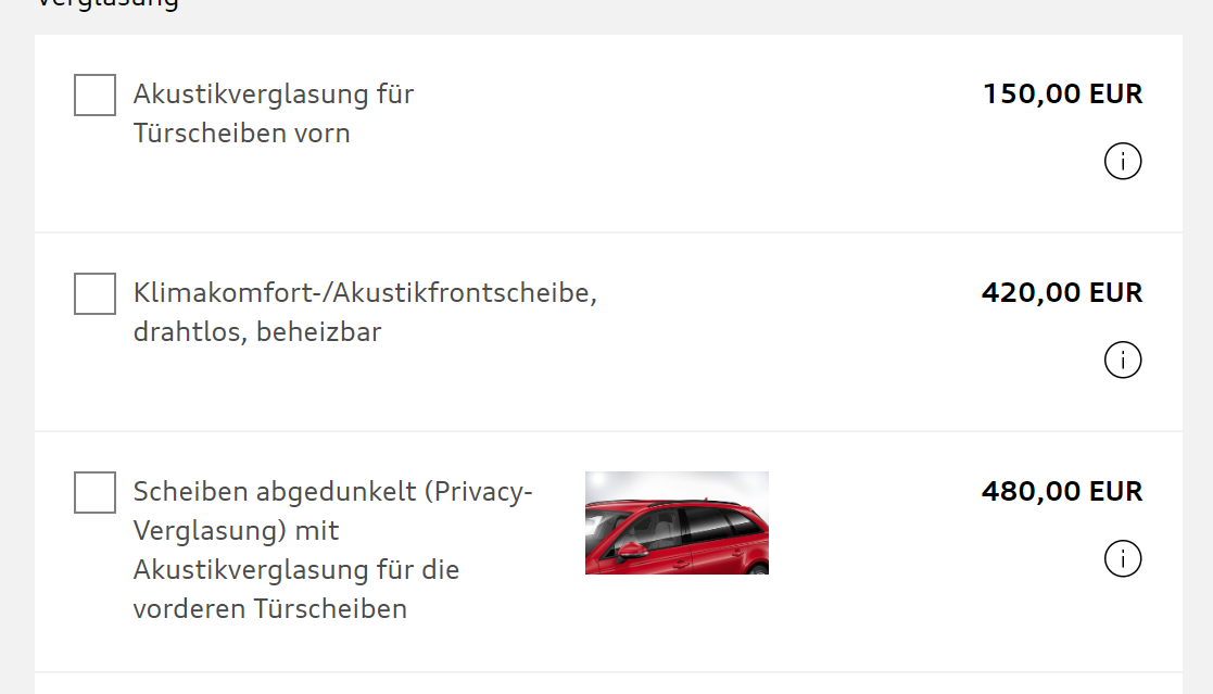 Akustikfrontscheibe?