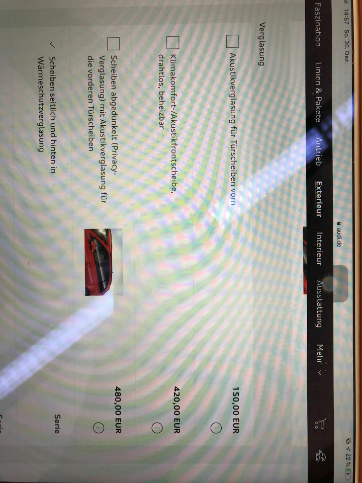 Akustikfrontscheibe?