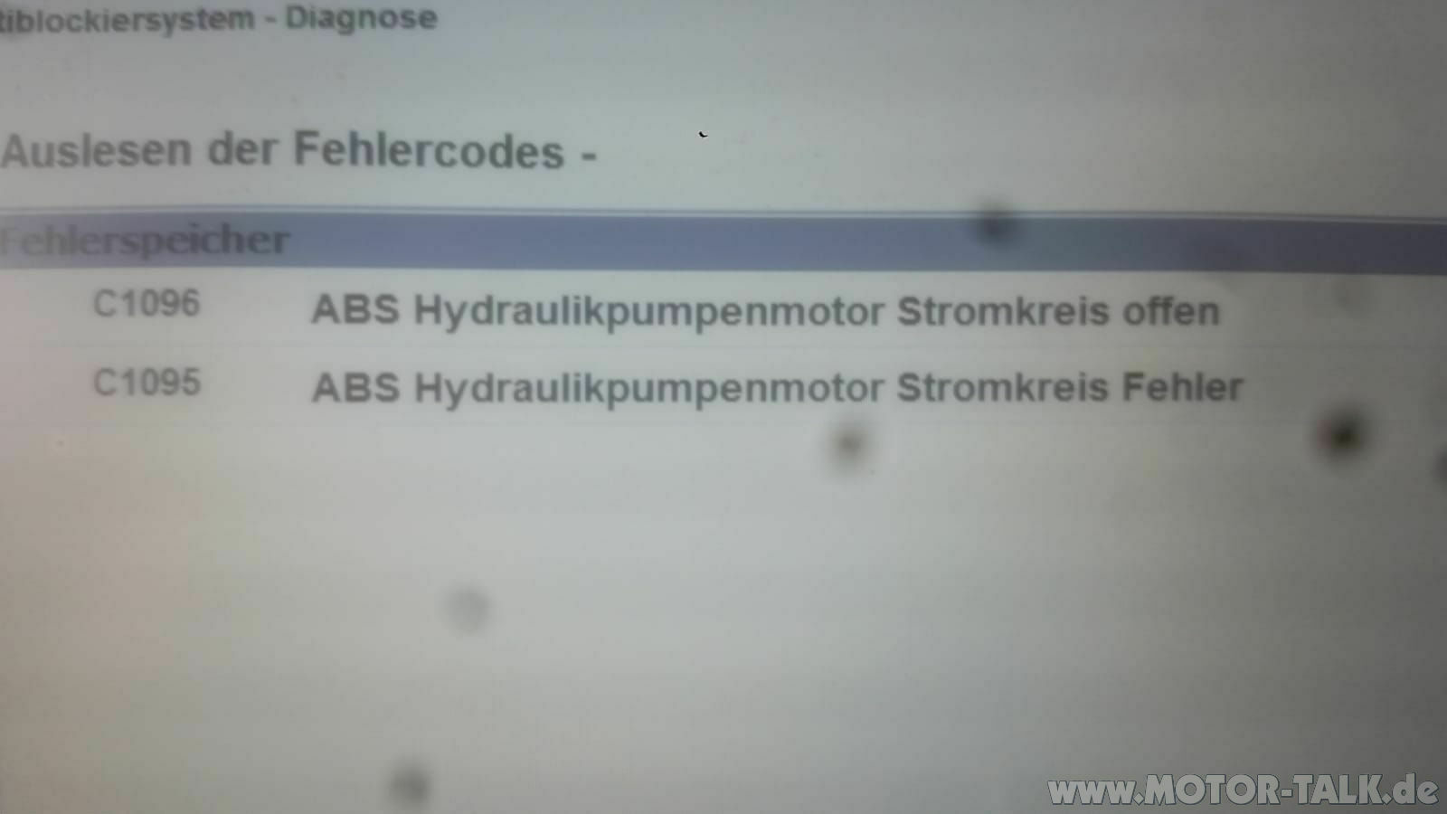 Mazda 6 GG Abs Hydraulikpumpenmotor defekt?