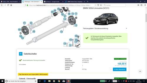 Hardyscheibe vorne und hinten