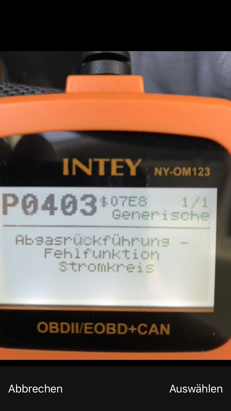 P0403 Abgasrückführung Fehlfunktion Stromkreis - Startseite Forum A...