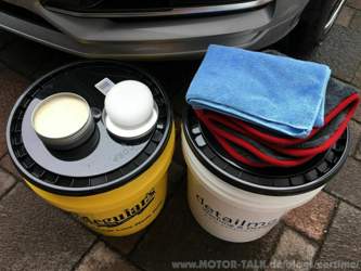 Wascheimer als Ablagefläche, hier damals beim Wachsen