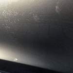 Abperlverhalten verschmutzer Lack (vor dem Waschen)