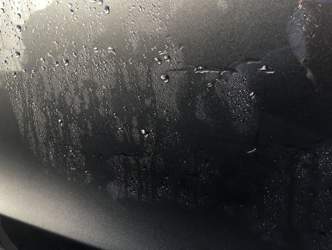 Abperlverhalten sauberer Lack (nach dem Waschen)