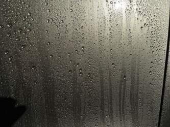 Abperlverhalten nach Abtrocknung mit Detailer