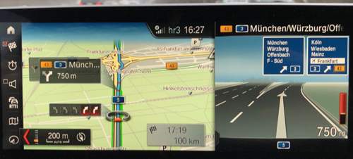 Routen über die Ausleitspur