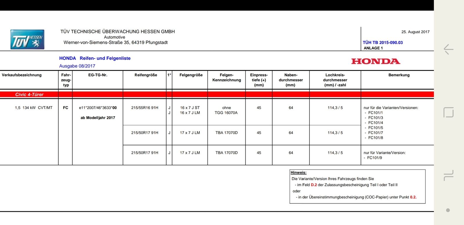 Ein paar offene Fragen zum Civic 10