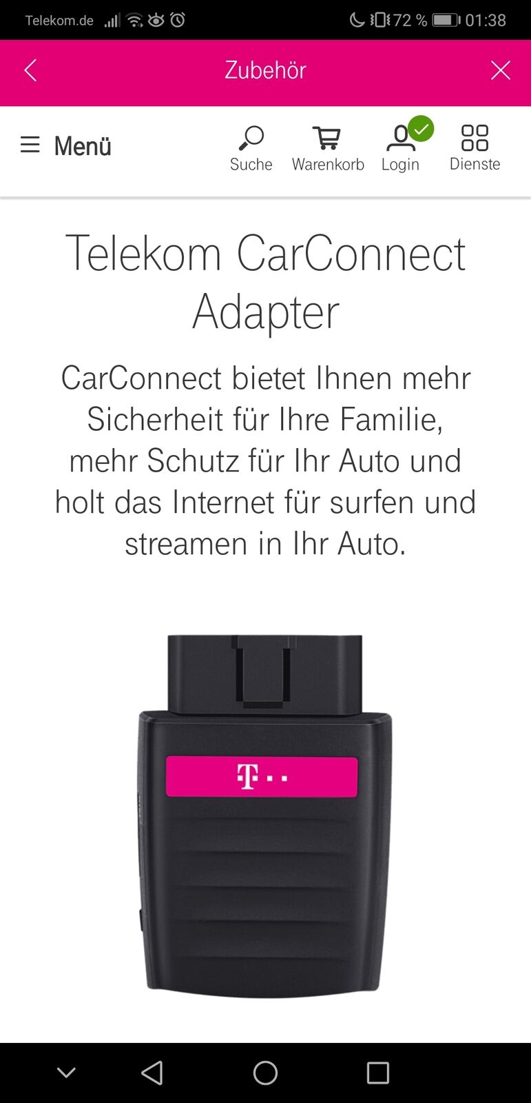 Telekom CarConnect (10GB / Monat am ODB II)