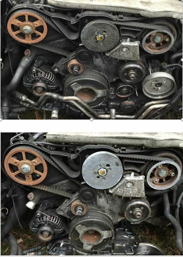 Audi A6 4b 2.5 TDI Riemenspanner mit Schwingungsdämpfer ausbauen