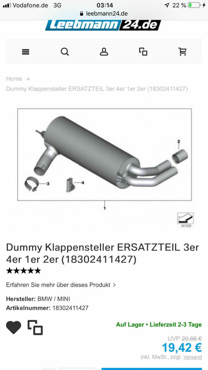 Klappenauspuff 540i G30