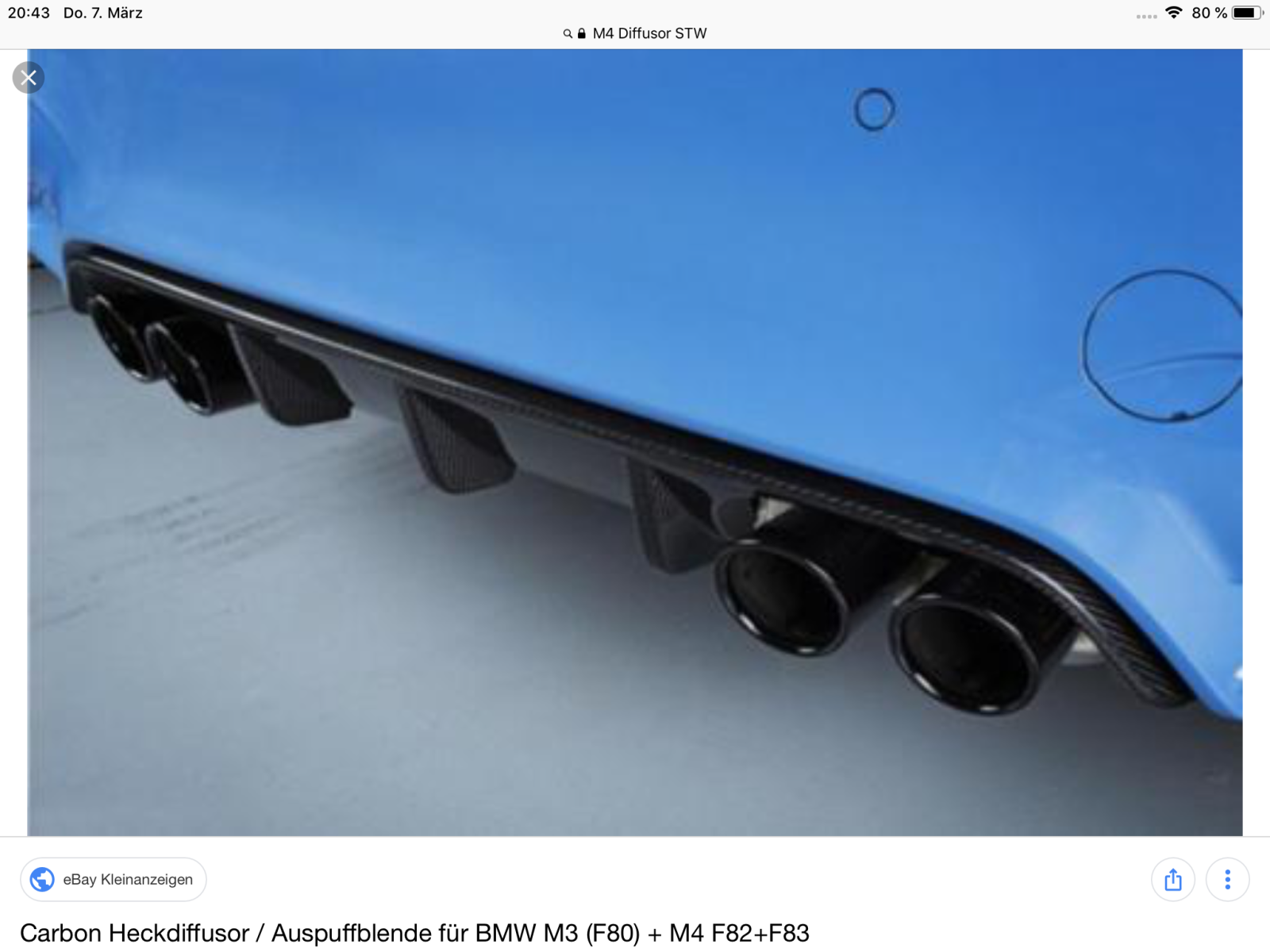 Zeigt her Eure Diffusor (F8X)