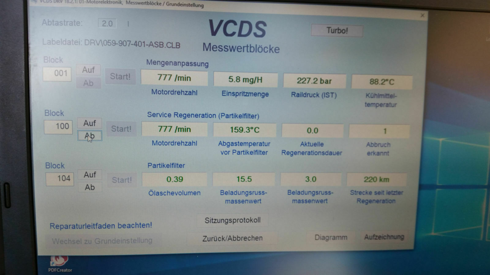 DPF Rußpartikelfilter - Regeneration / Notregeneration Anleitung