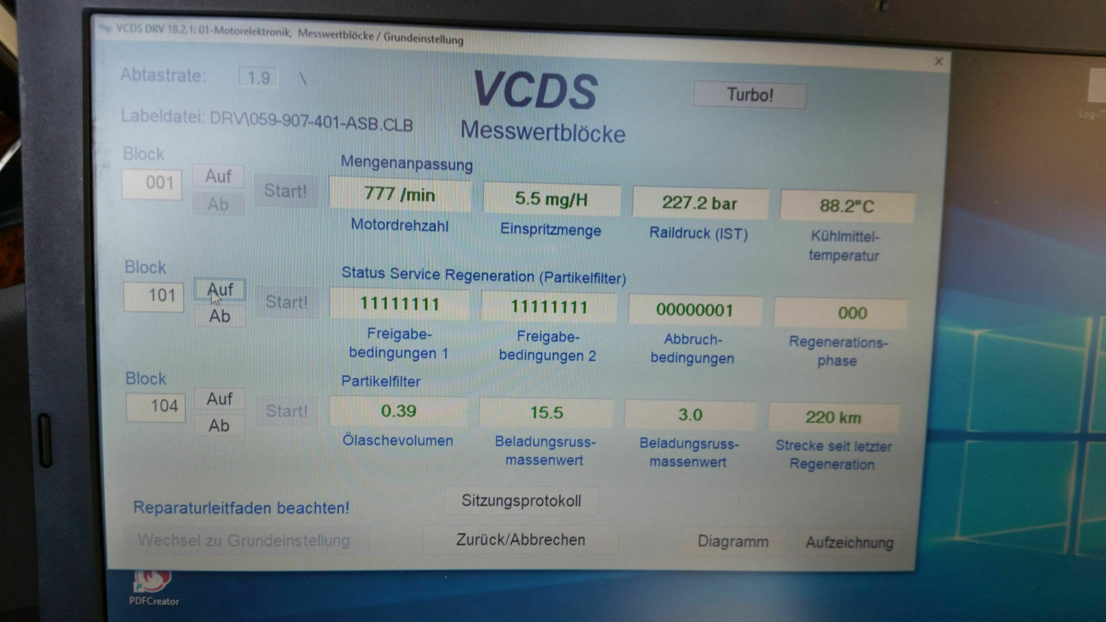 DPF Rußpartikelfilter - Regeneration / Notregeneration Anleitung