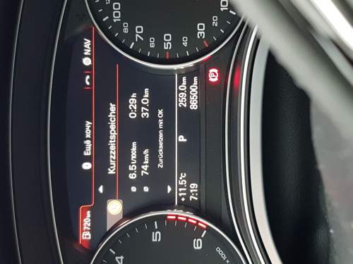 Verbrauch Bordcomputer