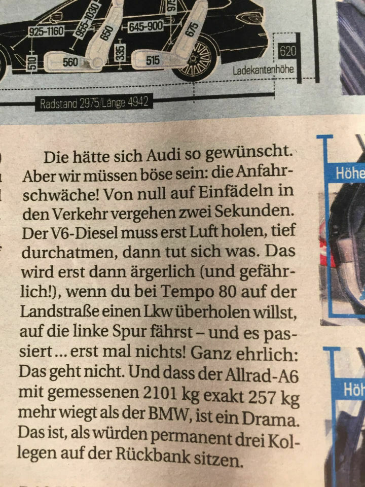 Vergleich Audi A6 / BMW 5er - Vorteile für A6 / 5er?