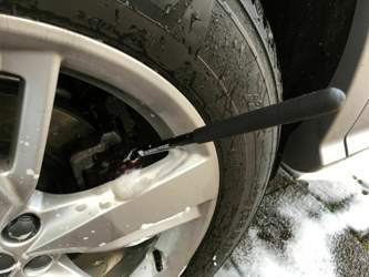 ...zwischen Bremse und Speiche