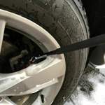 ...zwischen Bremse und Speiche