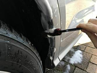 Für den lackierten Teil des Radkastens