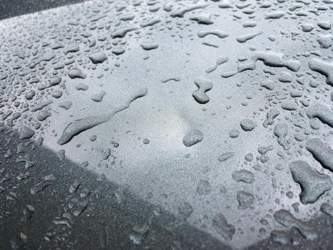 Abperlenverhalten am Schluss ohne jegliche Produktreste