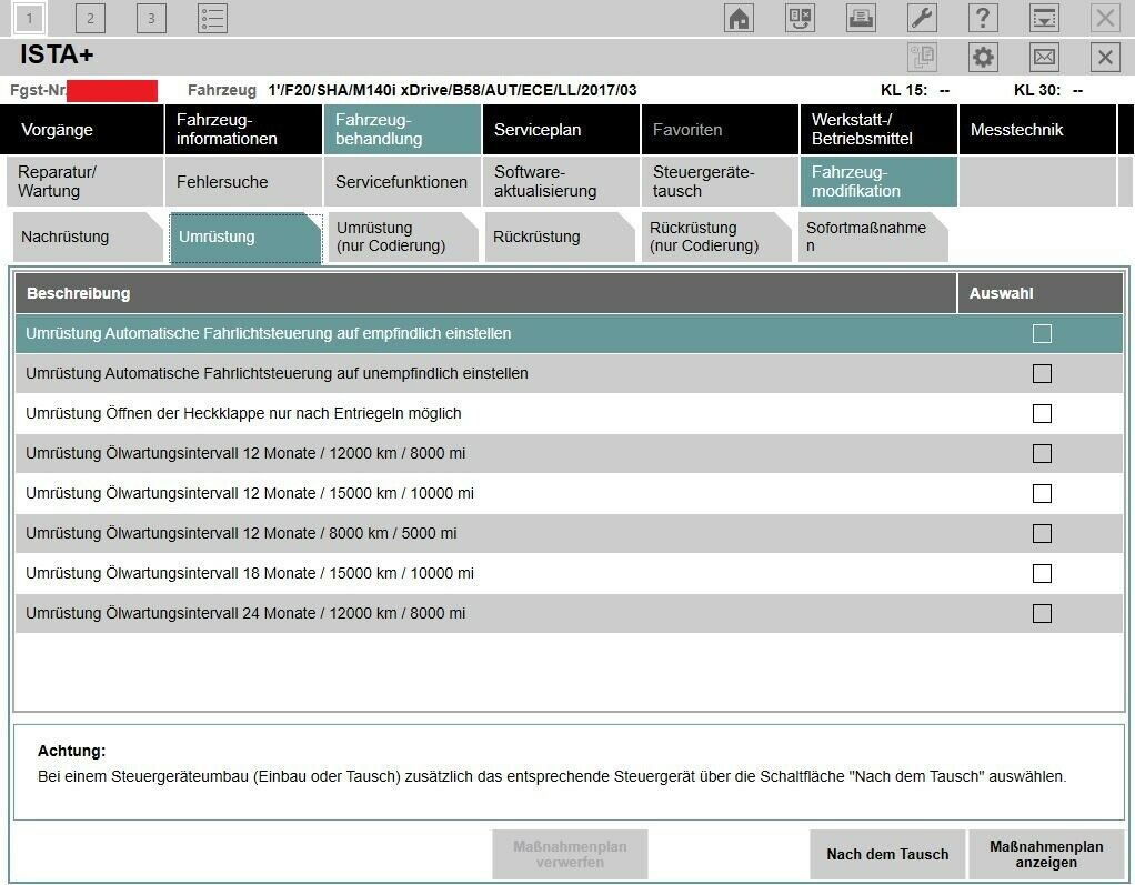 Intervall Ölwechsel F31 320 ed
