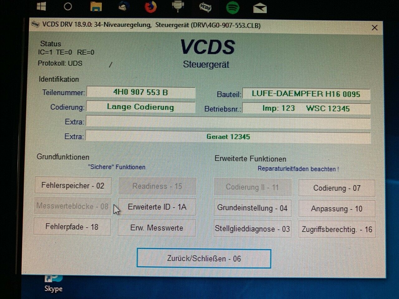 Probleme mit dem Luftfahrwerk