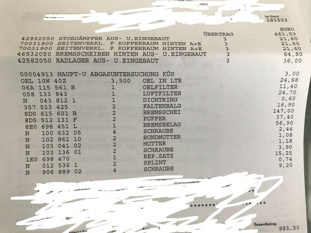 Allgemeine Kaufberatung Audi A4 S4 RS4 8D B5 / User Fragen & Antworten