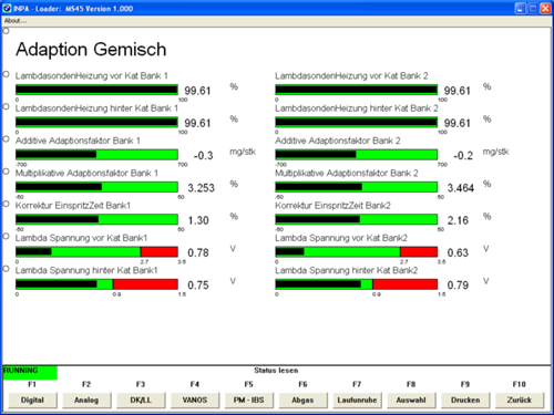 Adaption nach Reparatur erstes Starten