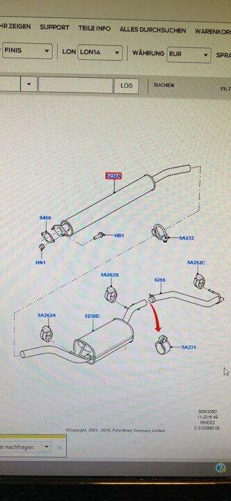 Original Ersatzteil-Nummer Endschalldämpfer Focus